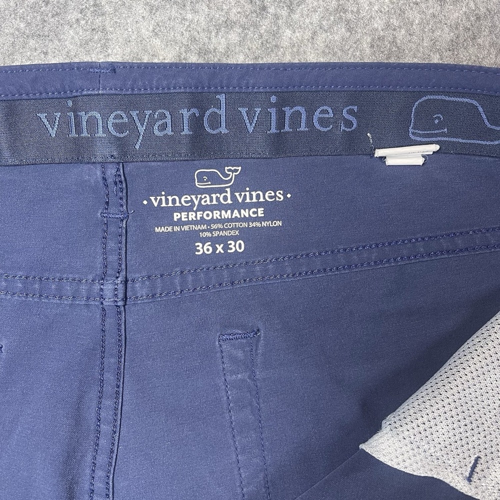 Vineyard Vines Performance Golf Stretch Comfort Blue Pants Mens 36x30 5-Pocket - Picture 4 of 10